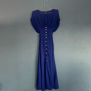 FOREVER 21 MEDIUM BLUE MAXI DRESS